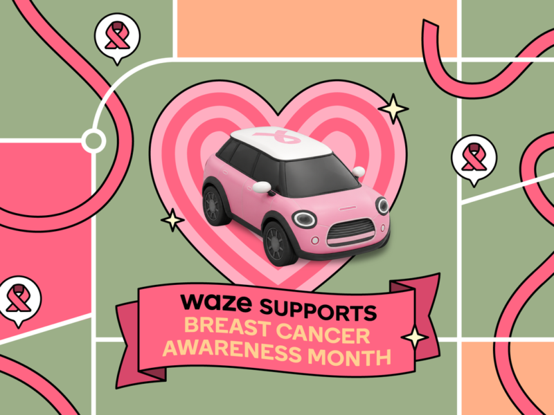 Waze rolls out new features to support Breast Cancer Awareness Month.