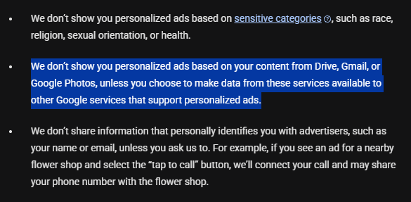 Updated Google privacy policy says your Gmail might be used for advertising
