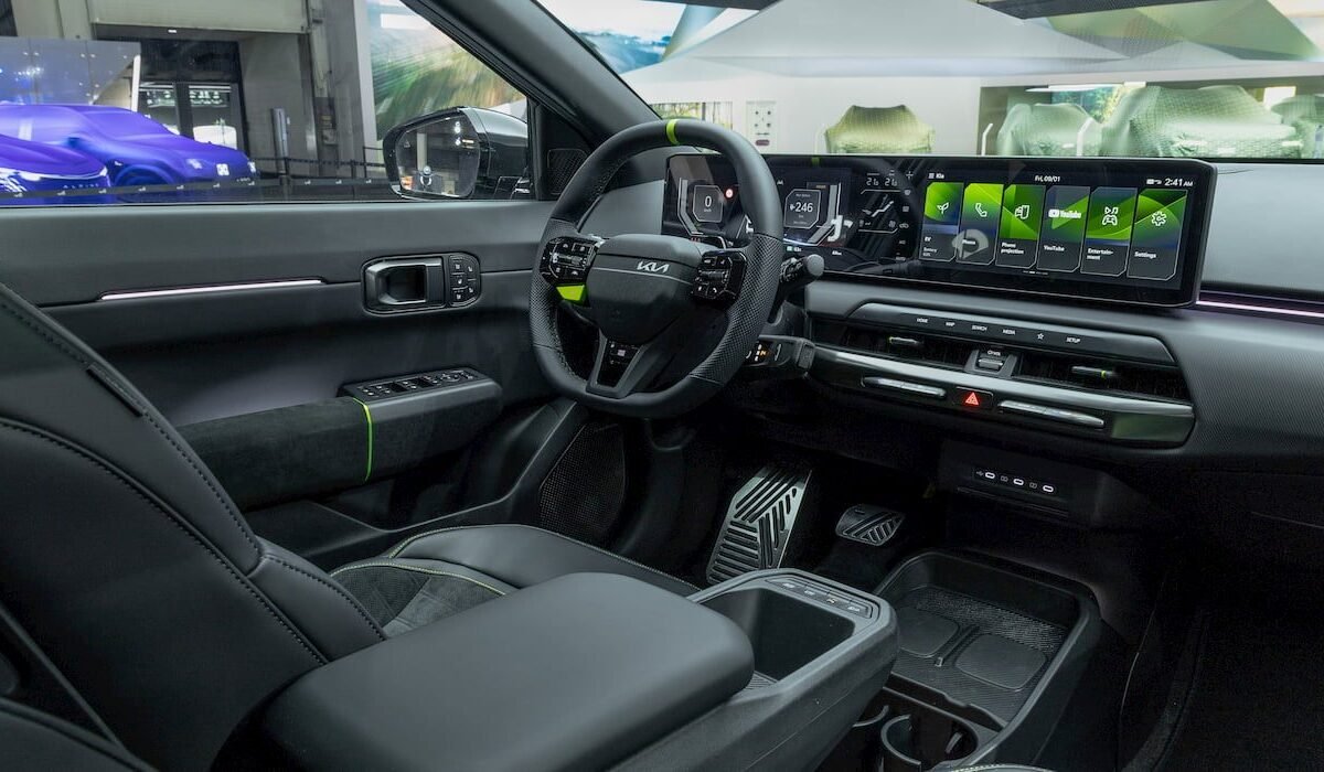 Kia’s new interior spotted with a larger infotainment screen and Hyundai’s high-tech software