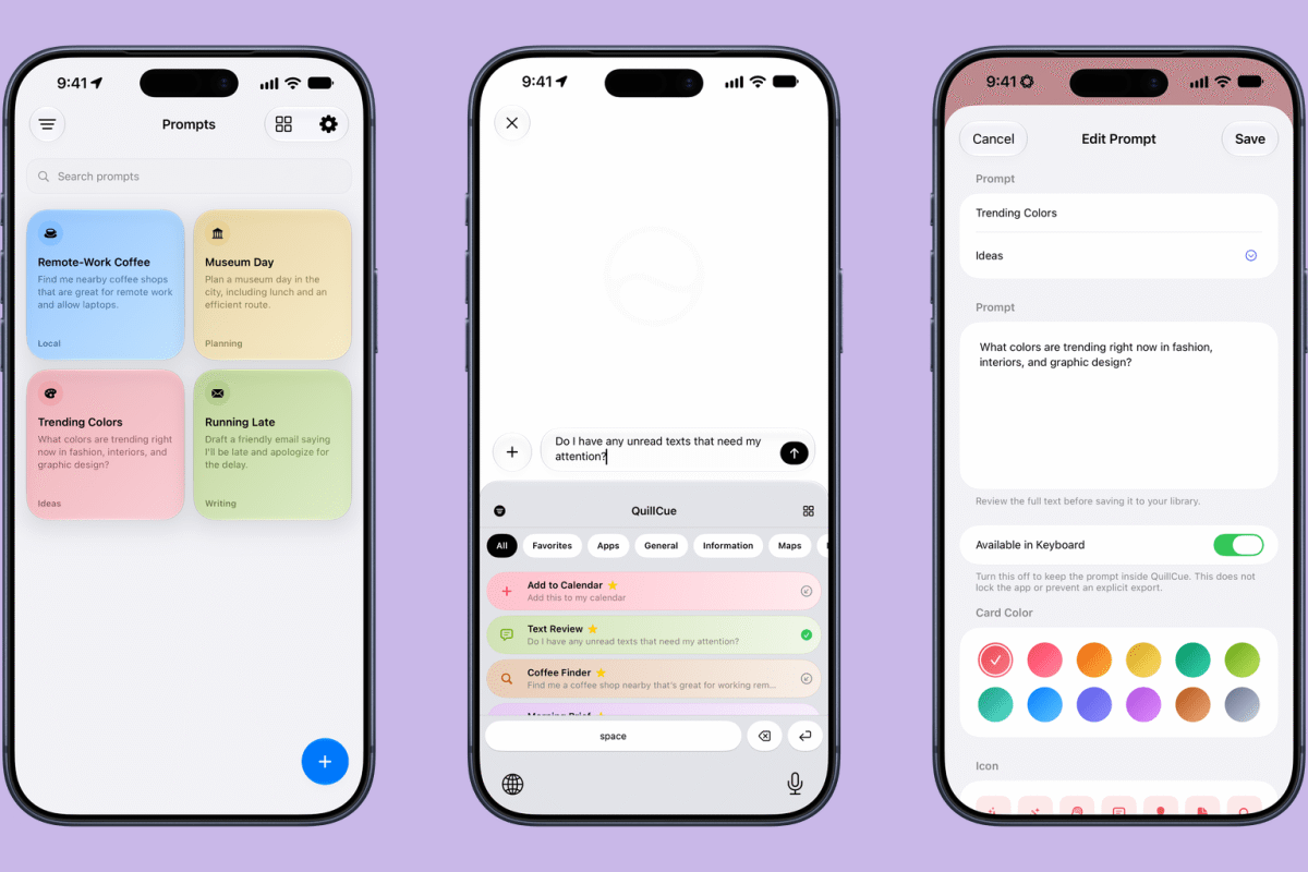 Indie App Spotlight: ‘QuillCue’ levels up your Siri AI experience with stored prompts