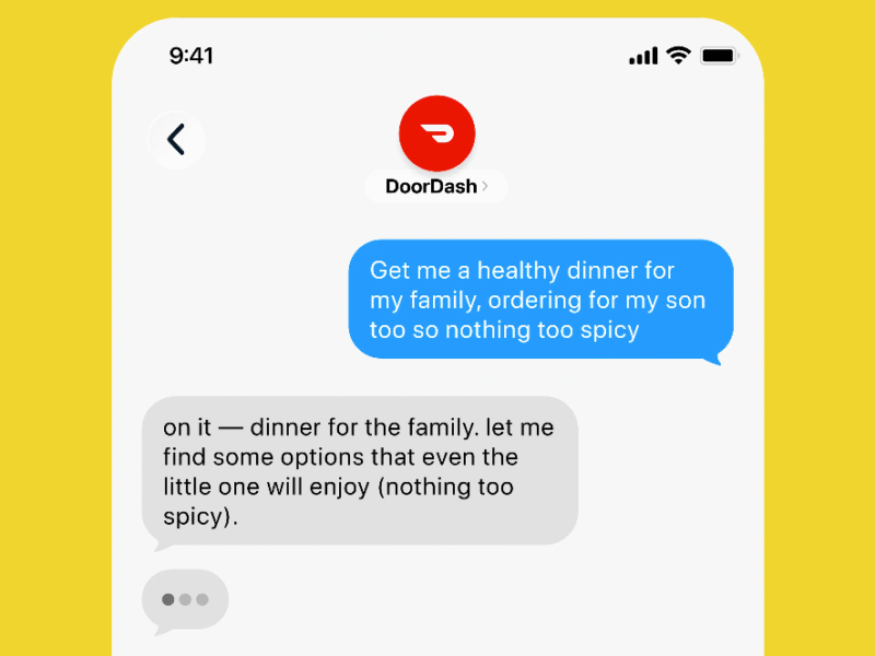 DoorDash launches an AI agent you can text to order food