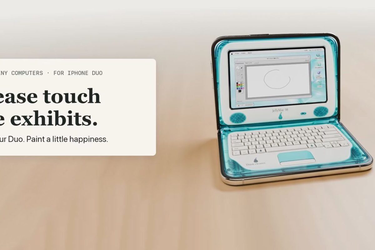 This super cute app turns your iPhone Duo into tiny vintage Macs