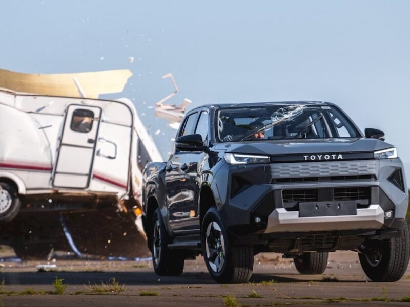 Toyota dropped a 1,675 lb caravan on its electric truck, and it drove off unfazed [Video]