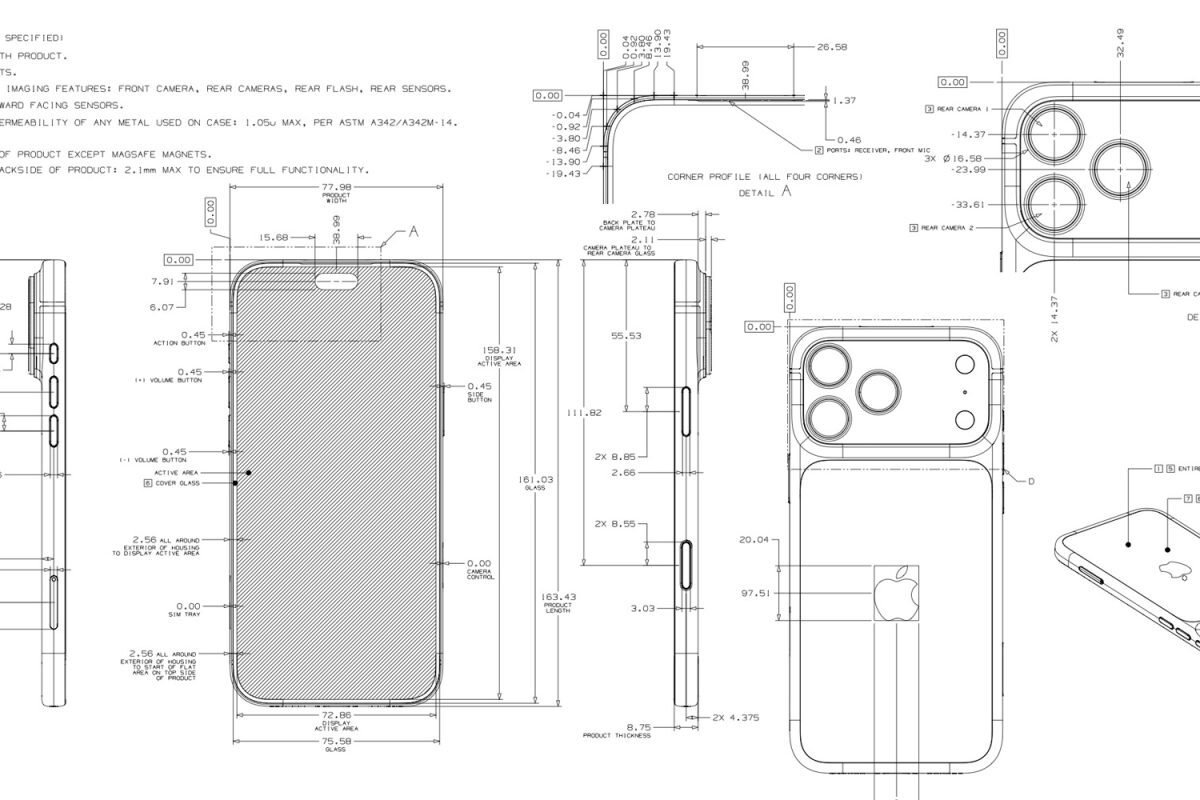 Apple’s dimensional drawings offer a fascinating look at its product designs