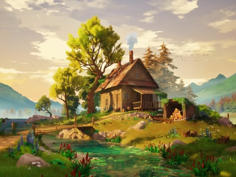 Building a Stylized Mountain Cabin with Modular Assets and Custom Shaders