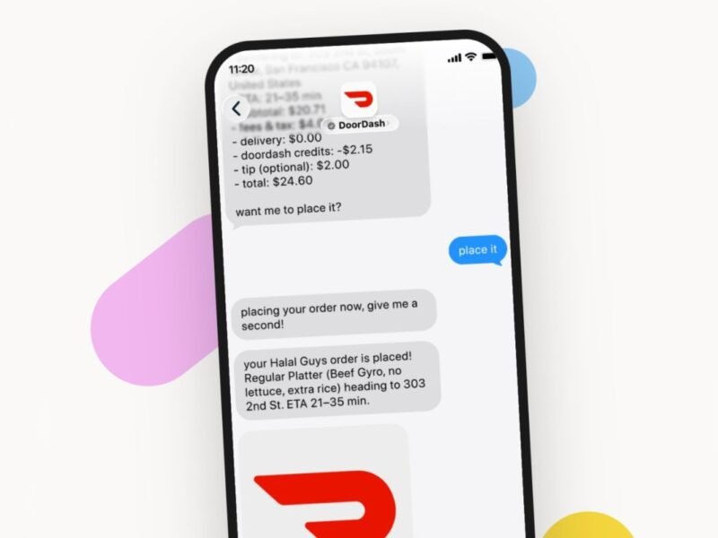 DoorDash now lets you order by text in Apple Messages