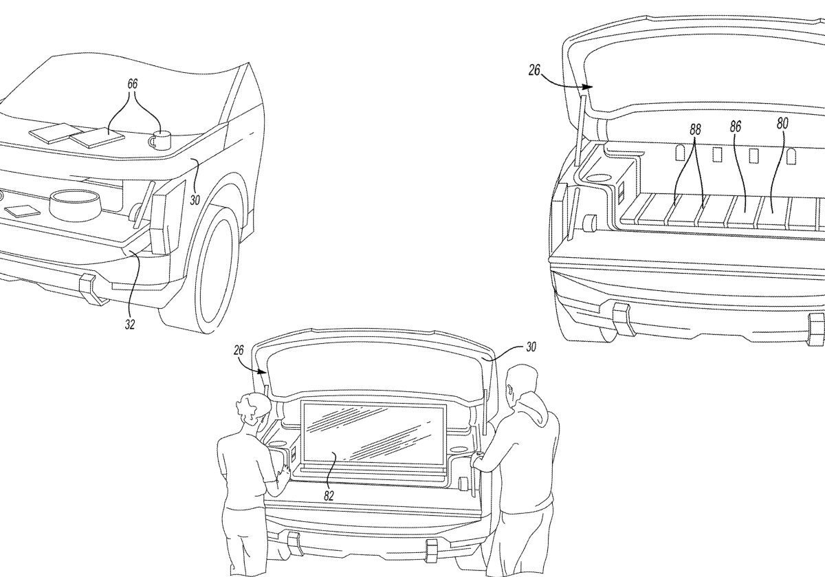 Ford Fathom may have a front tailgate you can put a TV in, per patent images