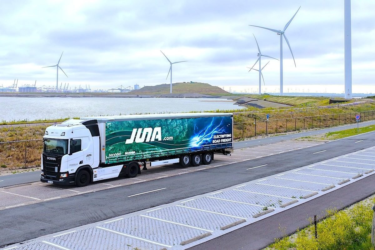 JUNA puts more than 100 Scania electric semi trucks to work