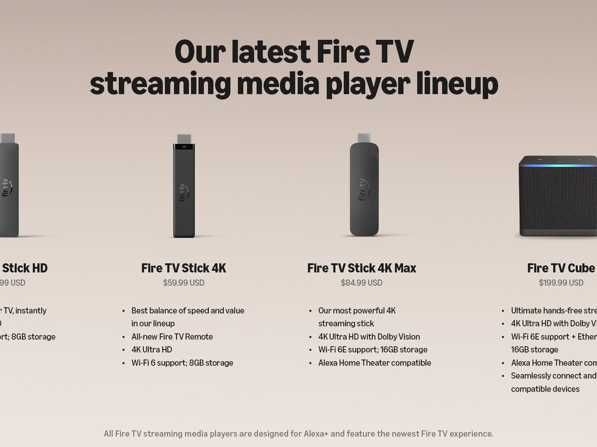 Amazon simplifies its Fire TV streaming device lineup