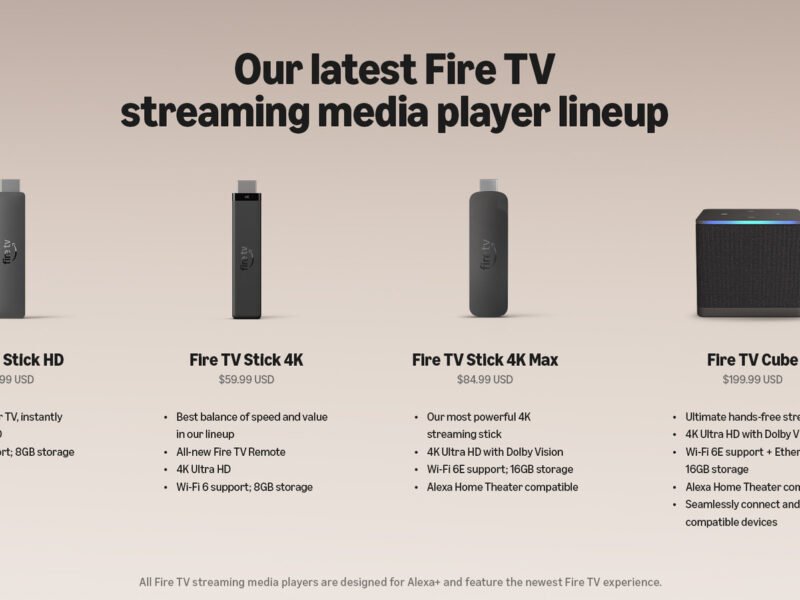 Amazon simplifies its Fire TV streaming device lineup