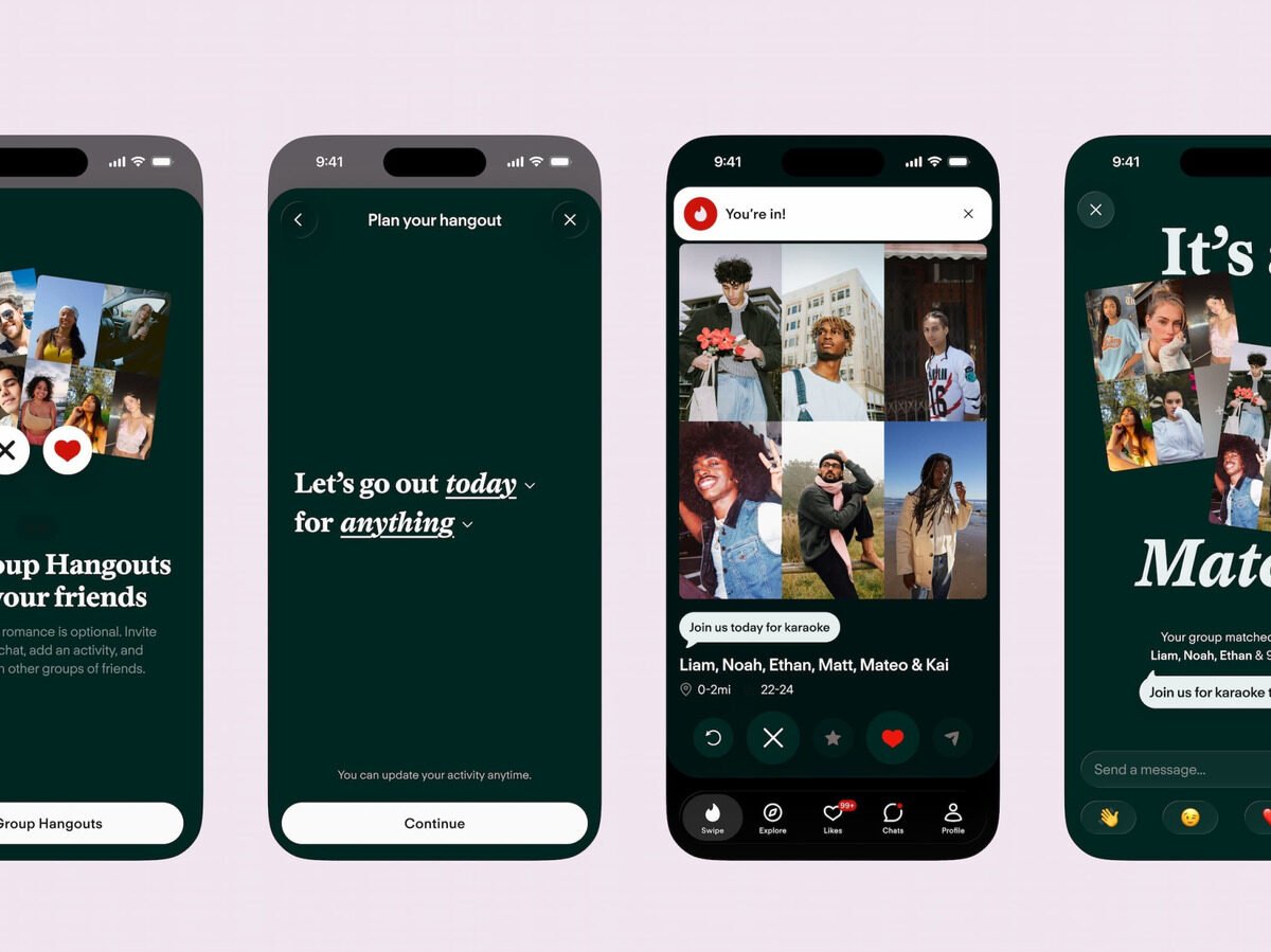 Tinder now offers group hangouts as an alternative to one-on-one dates