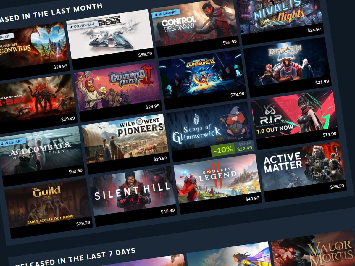Steam rolls out Personal Calendar feature that constantly updates recommended games
