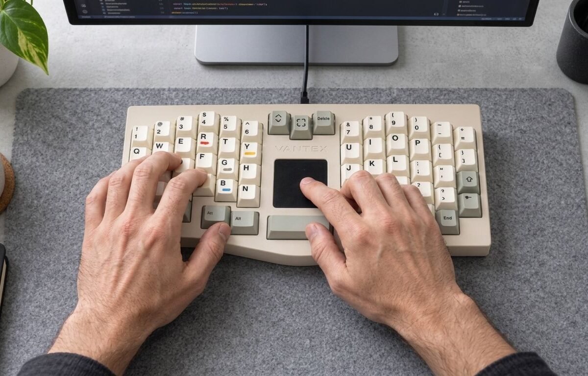 Customizable split mechanical keyboard with integrated central touchpad goes on preorder for $160 — and this 3-pound slab is wireless and doesn’t come with an infamous Copilot key